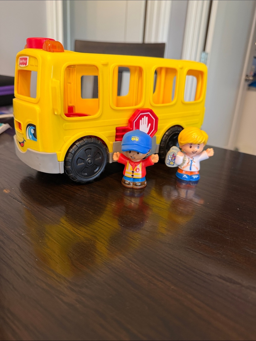 Fisher Price School Bus with Two People